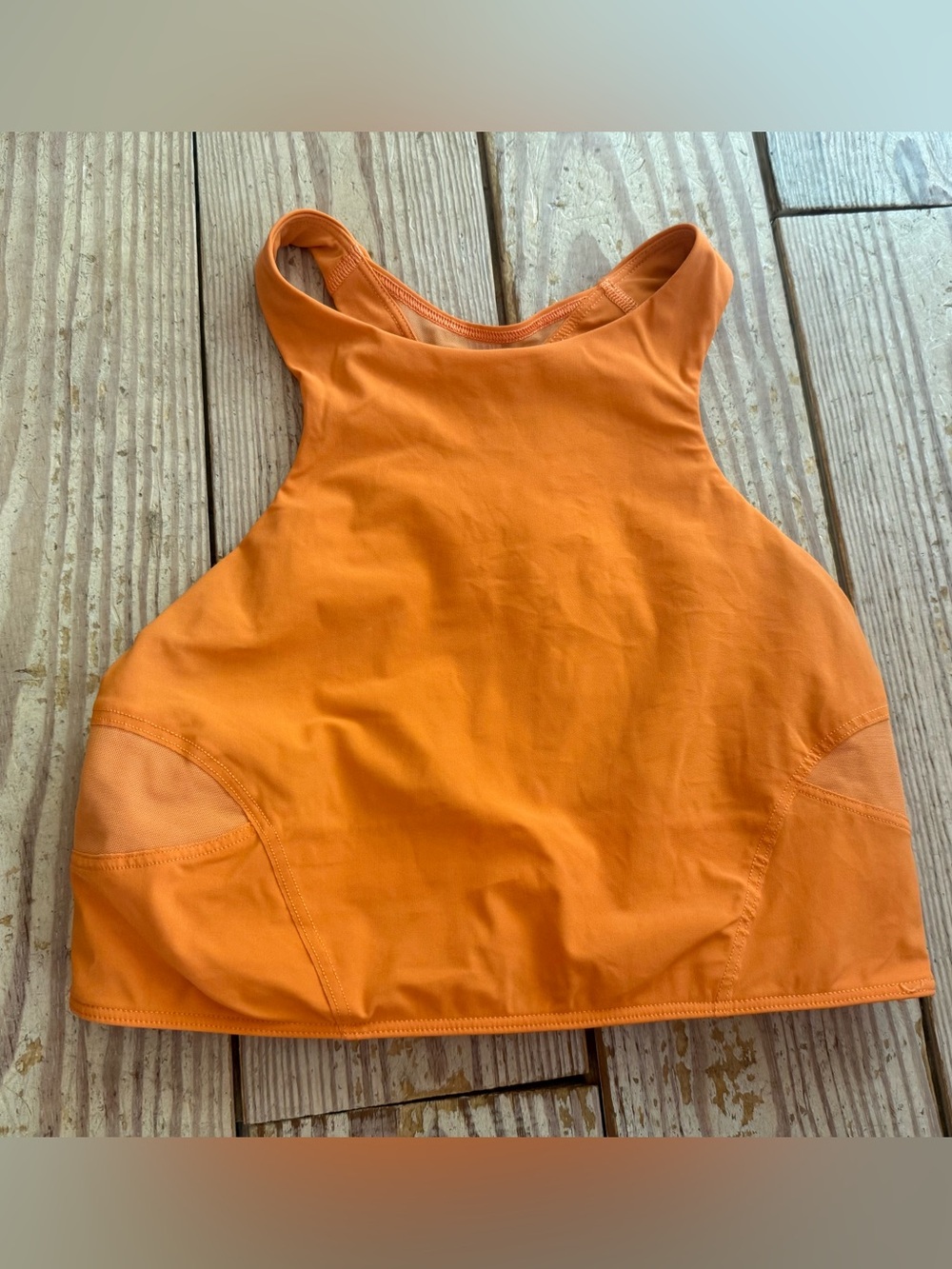 Lululemon Orange High-Neck Sports Bra Size 6